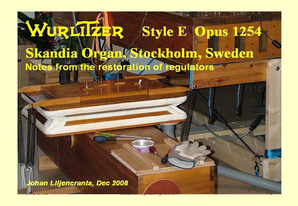 regulator
      restoration notes